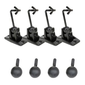 VideoSecu Universal Wall Ceiling Audio Speaker Mount for Home Theater Speaker Satellite Speaker Bracket - 4 Packs MS40B4 WN3