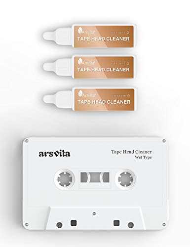 Arsvita Audio Tape/Cassette Head Cleaner with 3 Cleaner Solutions