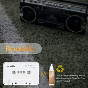 Arsvita Audio Tape/Cassette Head Cleaner with 3 Cleaner Solutions
