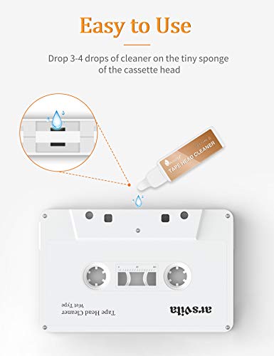 Arsvita Audio Tape/Cassette Head Cleaner with 3 Cleaner Solutions