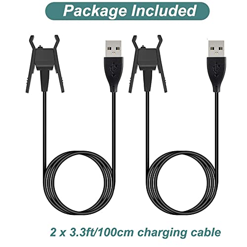 Kissmart 2-Pack Charger Cable for Fitbit Alta, Repalcement USB Charging Cable with 1m/3.3ft USB Cord for Fitbit Alta Smart Wristband Accessories