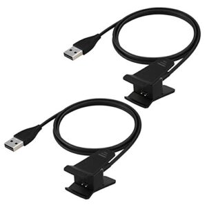 kissmart 2-pack charger cable for fitbit alta, repalcement usb charging cable with 1m/3.3ft usb cord for fitbit alta smart wristband accessories