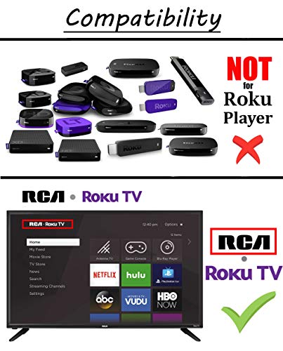 RCA ROKU TV Remote w/Volume Control & TV Power Button for All RCA Roku Built-in TV. NO Pairing!