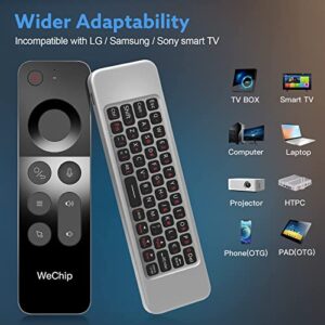WeChip W3 Air Mouse Universal Voice Remote Control with Keyboard for Nvidia Shield/Android TV Box/PC/Laptop/Projector/HTPC/Media Player