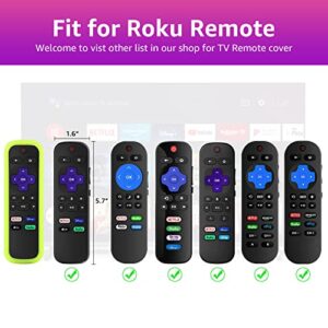 ONEBOM Roku Remote Cover-（2 Pack） Battery Cover for TCL Roku Smart TV Steaming Stick Remote, Silicone Roku tv Remote Case Glow in The Dark （All Can Glow）