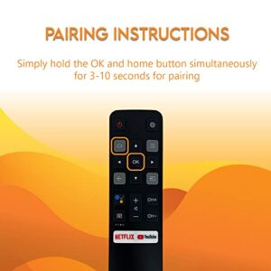 RC802V FMR1 Original Voice Remote for TCL Android TV 40S330 32S330 43S434 50S434 55S434 65S434 75S434 32S6500A 65P8S 65P8 55P8S 55P8 55EP680 50P8S 50P8 40A325 49S6800 32S6510S 32A325 (YouTube)