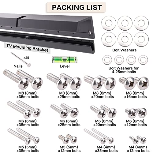 No Stud TV Wall Mount for 12-55 Inch TVs, No Drill Studless TV Drywall Mount with Max VESA 400x400mm Weight up to 100 lbs, Easy Install with All Hardware Included