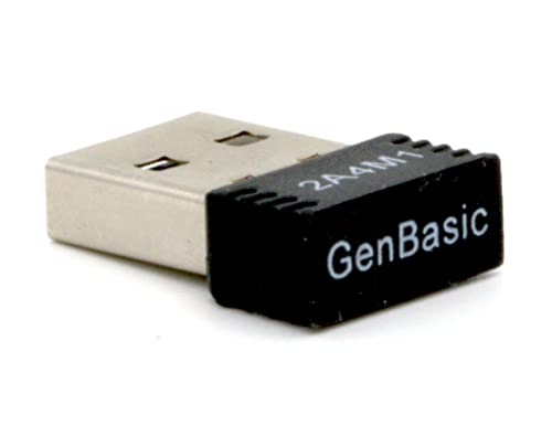 GenBasic WiFi 4 USB Nano Wireless Network Dongle Adapter for Linux (Black)