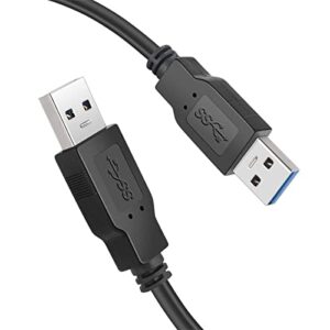 usb cable male to male 10 feet,usb to usb 3.0 cable a male to a male for data transfer hard drive enclosures, printers, modems, cameras, laptop cooler…