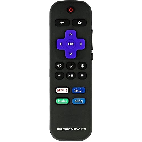 OEM Replacement Remote Control 3226000883 Fit for Element Roku TV Smart 4K Ultra HDTV with Netflix, Disney+, Hulu and Sling Or Apple TV+ or HBOMAX Buttons. (Renewed)