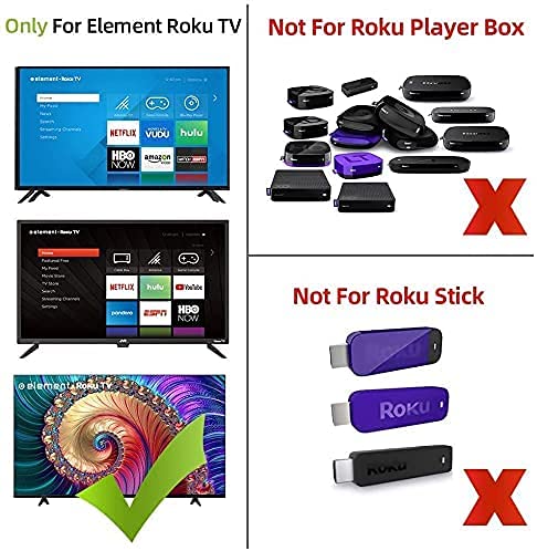 OEM Replacement Remote Control 3226000883 Fit for Element Roku TV Smart 4K Ultra HDTV with Netflix, Disney+, Hulu and Sling Or Apple TV+ or HBOMAX Buttons. (Renewed)