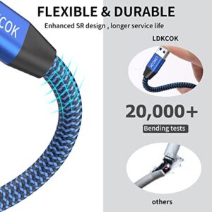 USB to USB Cable 20FT,Durable Braidedfor USB 3.0 Male to Male Type A to Type A Cable Data Transfer Compatible with Hard Drive, Laptop, DVD Player, TV, USB 3.0 Hub, Monitor, Camera, Set Up Box and More