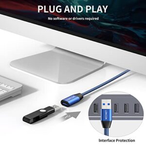 USB to USB Cable 20FT,Durable Braidedfor USB 3.0 Male to Male Type A to Type A Cable Data Transfer Compatible with Hard Drive, Laptop, DVD Player, TV, USB 3.0 Hub, Monitor, Camera, Set Up Box and More