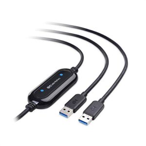 cable matters usb 3.0 data transfer cable pc to pc for windows and mac computer in 6.6 ft – pclinq5 and bravura easy computer sync, key included – compatible with pcmover for windows system migration
