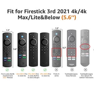 [2 Pack] Wevove Firestick Remote Cover Compatible with Alexa Voice Remote 4k/Max/Lite (3rd Gen), Firesticktvs Remote Case with Wrist Strap, Fire Stick Cover Glow in The Dark