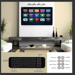 iPazzPort Mini Bluetooth Keyboard Wireless with Silicone Sleeve add to Alexa 2nd/3rd Gen Remote Control for Amazon Firestick, Fire TV Stick /4K/Max/Lite/Cube (2nd Gen), Echo Show 15