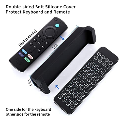 iPazzPort Mini Bluetooth Keyboard Wireless with Silicone Sleeve add to Alexa 2nd/3rd Gen Remote Control for Amazon Firestick, Fire TV Stick /4K/Max/Lite/Cube (2nd Gen), Echo Show 15