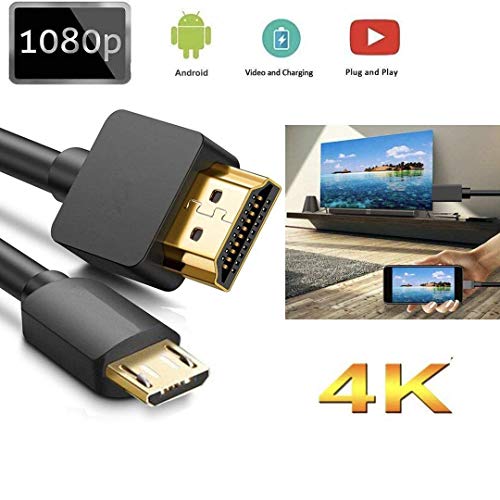 HDMI to Micro USB Cable, 1.5M/ 5ft Micro USB to Hdmi Cable Adapter Male Data Charging Cord Converter Connector Cable by Guoxu