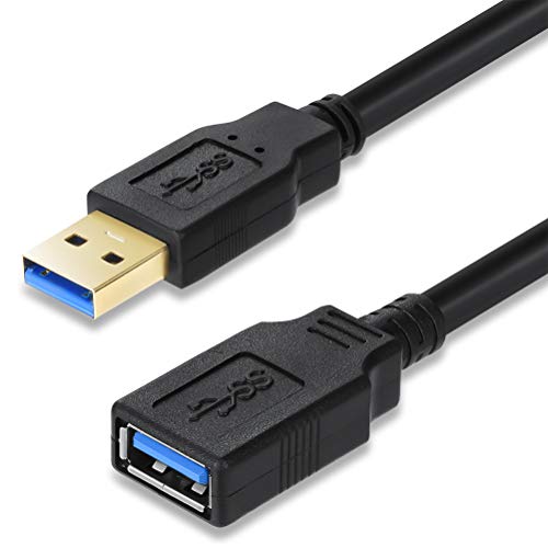 USB 3.0 Extension Cable 15FT USB Cable High Speed 3.0 USB Extender Cord Type A Male to Female Data Transfer 5Gbps for Mouse Extender Cable Keyboard Extension Cord etc(15ft Black)