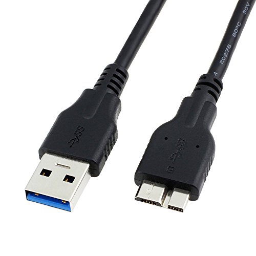 QCEs USB 3.0 Cable, USB 3.0 A Male to Micro B Cable 3.3FT Cord Compatible with WD My Passport and Elements Portable External Hard Drive, Toshiba, Seagate, Samsung Galaxy S5, Note 3