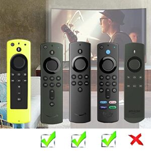 Covers for All-New Alexa Voice Remote for Fire TV Stick 4K, Fire TV Stick (2nd Gen), Fire TV (3rd Gen) Shockproof Protective Silicone Case - Chartreus