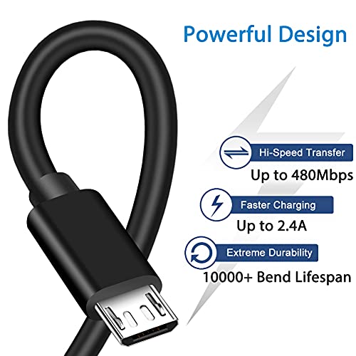 SIOCEN 6FT Micro USB Cable Compatible with Fire Tablets Older Generation (1st-8th Generation,See Product Picture & Compatibility List Below) HD & Kids Tablets 4th 5th 6th 7th 8th Charging Charger Cord