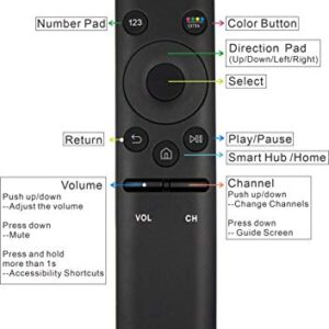 Universal Remote Control for All Samsung TV NEO LED QLED UHD SUHD HDR LCD Frame Curved HDTV 4K 8K 3D Smart TVsV and UN32/40/43/49/50/55/58/65/75 KS Models with 1 Year Warranty