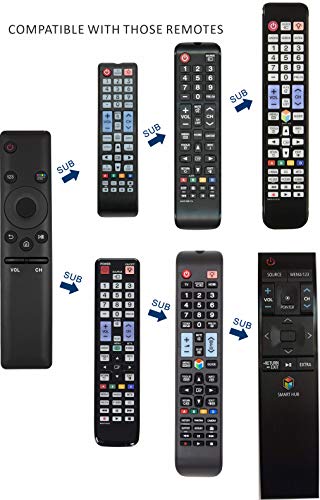 Universal Remote Control for All Samsung TV NEO LED QLED UHD SUHD HDR LCD Frame Curved HDTV 4K 8K 3D Smart TVsV and UN32/40/43/49/50/55/58/65/75 KS Models with 1 Year Warranty