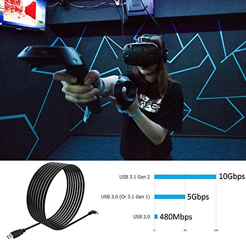 dethinton Link Cable Compatible with Oculus Quest Link Cable 16FT, VR Link Headset Cable Fast Charing & PC Data Transfer USB C 3.2 Gen1 Cable Compatible with Oculus Quest 2 Headset and Gaming PC