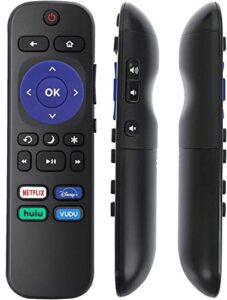 amtone replacement remote control for onn roku smart soundbar 100002421 build-in netflix disney plus hulu vudu hot keys