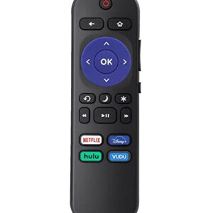 Amtone Replacement Remote Control for Onn Roku Smart Soundbar 100002421 Build-in Netflix Disney Plus Hulu Vudu Hot Keys