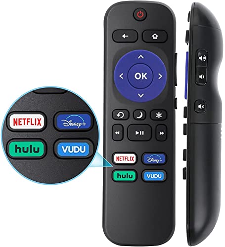 Amtone Replacement Remote Control for Onn Roku Smart Soundbar 100002421 Build-in Netflix Disney Plus Hulu Vudu Hot Keys