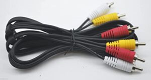 eeejumpe rca 6 ft audio/video composite cable dvd/vcr/sat yellow/white/red connectors