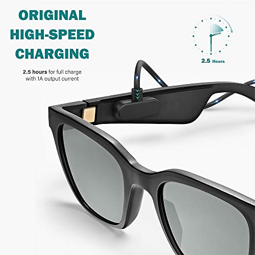 TUSITA Charger Compatible with Bose Frames Alto S/M M/L, Bose Frames Rondo, Bose Frames Soprano, Bose Frames Tenor - USB Magnetic T- Head Charging Cable 3.3ft 100cm - Audio Sunglasses Accessories