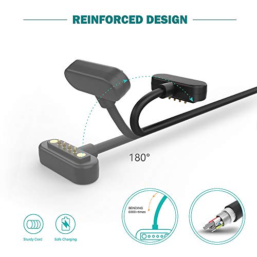 TUSITA Charger Compatible with Bose Frames Alto S/M M/L, Bose Frames Rondo, Bose Frames Soprano, Bose Frames Tenor - USB Magnetic T- Head Charging Cable 3.3ft 100cm - Audio Sunglasses Accessories