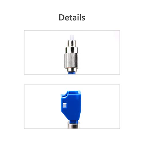 KELUSHI Fiber Optic Connector, FC Male to LC Female Hybrid Optical Fiber Convertor Adapter Compatible with Optical Power Meter Visual Fault Locator