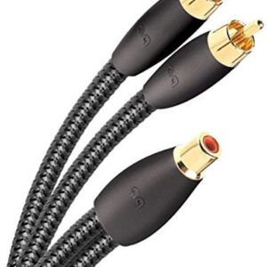 AudioQuest Y splitter - one RCA female to two RCA male 6in (15.24cm) cable