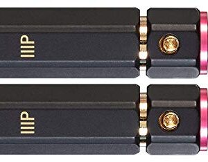 Monoprice Male RCA Two Channel Stereo Audio Cable - 6 Feet - Black, Gold Plated Connectors, Double Shielded with Copper Braiding - Onix Series