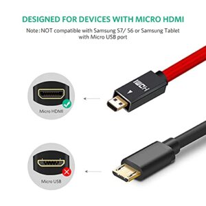 ANNNWZZD Micro HDMI to HDMI Cable 4k 60Hz for GoPro Hero 7 Black Hero 5 4 6, Raspberry Pi 4, Sony A6000 A6300 Camera, Nikon B500, Lenovo Yoga 3 Pro, Yoga 710 (10ft/10FT)