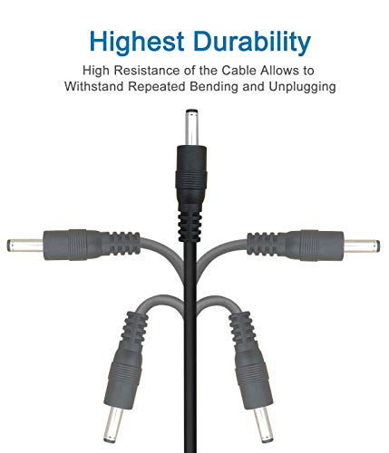 3-Pack 4ft USB to DC 3.5mm x 1.35mm 5 Volt DC Barrel Jack Power Cable,USB LED Strip Lights Flashlight Charging Cord USB A Male to DC 3.5 mm x 1.35 mm 5V Adapter Radiators,Fans,Cartoon Watches,Speakers