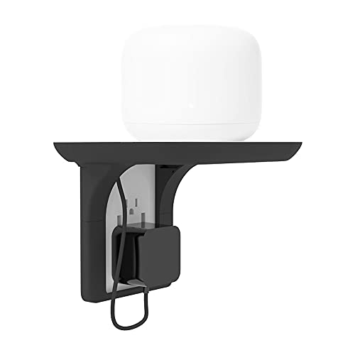 Mtom Wall Mount Hanger Stand for Amazon Echo Show 5/Show 8 Outlet Shelf (White)