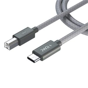 usb-c printer cable 10 ft type-c to usb b 2.0 high speed for macbook pro hp canon brother epson xerox samsung lenovo dell acer surface yamaha casio digital piano midi keyboard controller audio mixer