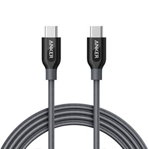 anker powerline+ usb c to usb c cable, 60w usb 2.0 cable (6ft), for usb type-c devices including galaxy note 8 s8 s8+ s9, ipad pro 2020, pixel, nexus 6p, matebook, macbook and more