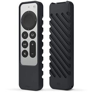 elago r3 protective case compatible with 2022 apple tv siri remote 3rd generation, compatible with 2021 apple tv siri remote 2nd gen – lanyard, great grip, shock absorption, drop protection [black]