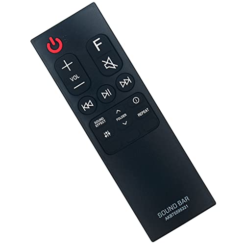 AKB75595331 Replacement Remote Control Applicable for LG Sound Bar SL6Y SPL5B-W SN6Y SPN5B-W SL4 SPH4B-W SL5Y SN7CY SNC4R SPH4B-W SPJ4-S S65S3-S SL4Y SL7Y SLM4R SN6 SPN5BM-W