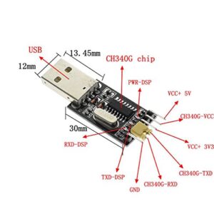 HiLetgo 5pcs USB to Serial USB to TTL CH340 Module with STC Microcontroller Download Adapter