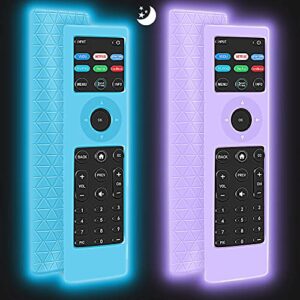 remote case cover skin holder for xrt140 vizio remote control,silicone protective case for xrt140 smart tv remote,xrt140 universal remote battery back glowing covers protector,glowpurple glowblue