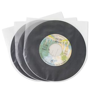sdroceryam 50pcs 10″ vinyl record inner sleeves anti static round bottom sleeves