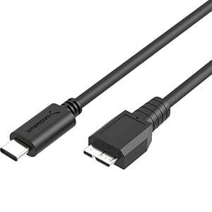 sabrent usb-c to micro-b cable [2 1/2 feet] (cb-cm8c), black