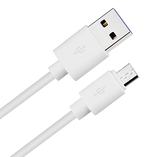 Micro USB Cable 10-Pack 6ft White, Bulk Android Charger Cord for E-Reader, Galaxy S7 S6, PS4, Paperwhite